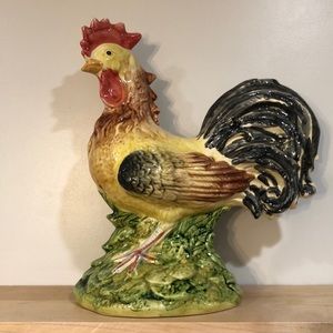 EUC Williams Sonoma Large Ceramic Rooster Chicken Made in Italy HTF